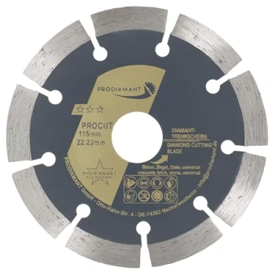 Image of PRODIAMANT diamond cutting disc 115mm 4,5 inch x 22.23 1.9 10 mm concrete, stone, brick, universal