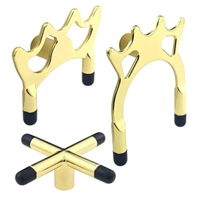 Image of CNAFGBGG Billiard Brass Bridge Heads Snooker Table Rests Set Pool Cue Stick Frame Head Spider Holder 3PCS..