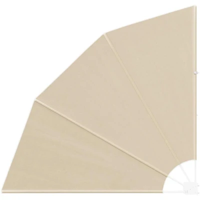 Image of vidaXL Balcony Privacy Screen Folding Manual Beige 140 x cm Fabric