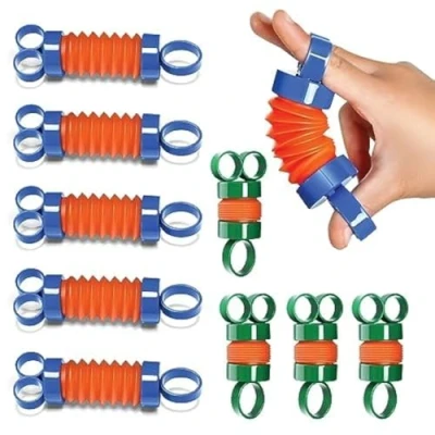 Image of Finger Poppers Fidget Toy for Kids Hand Exercisers Pop Tube Mini Toys Sensory Girls and Boys Strengthener Occupational Therapy Pack of 10