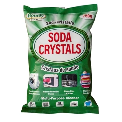 Image of Soda Crystals Multipurpose Cleaner Clothes Washing Cleans Machine Sinks &amp; Drains Blockage free Laundry Water Softener Stain Remover 750g