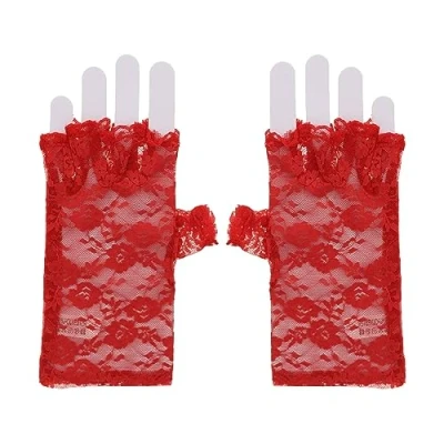 Image of Zac&#039;s Alter Ego 80s Style Short Lace Fingerless Gloves
