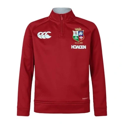 Image of Junior British &amp; Irish Lions Canterbury Quarter Zip Fleece, Red Dahlia, 6