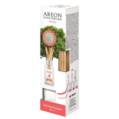 Image of Areon Home Luxury Perfume Reed Diffuser Spring Bouquet + 10 Rattan Reeds