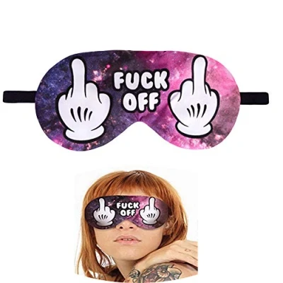 Image of NganSuRong Novelty Funny Sleep Eye Mask Light Blocking Mask, Soft and Comfortable Night for Men Women, Cover Aid Rest Blindfold, Blinder Travel/Sleeping/Shift Work