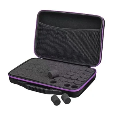 Image of Oaygat 60 Bottles Essential Oil Storage Case for 15ml Travel Accessory Carrying Waterproof Hard Shell Bag Nail Varnish Polish Box Foam Insert Organizer Tote