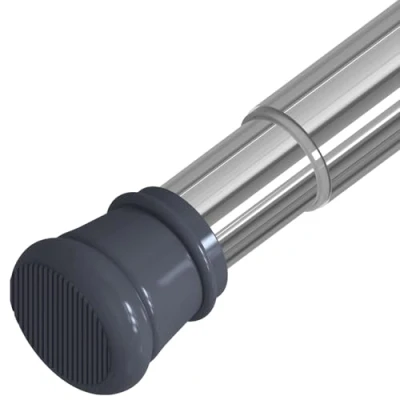 Image of Tension Rod for Curtains No Drill Curtain Pole Extendable Poles Windows,Shower,(Silver,75 140cm/2pcs)