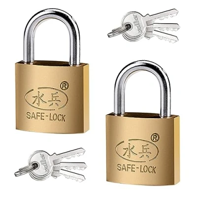 Image of 2 Pack Padlocks with Keys, 32mm Small Padlock Suitcase Luggage Locks Mini Key for Gym Locker, Computer Bag, Travel Bags, Cabinets