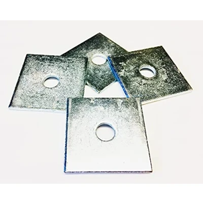Image of Steel Square Washers M10 x 50mm 3mm Pack of 4 DIN 436