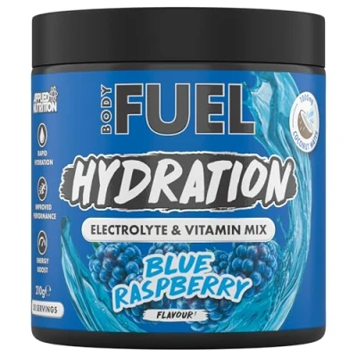 Image of BodyFuel Hydration Electrolyte &amp; Vitamin Powder Natural Energy Reduces Tiredness Optimise (210g 30 Servings)(Blue Raspberry)