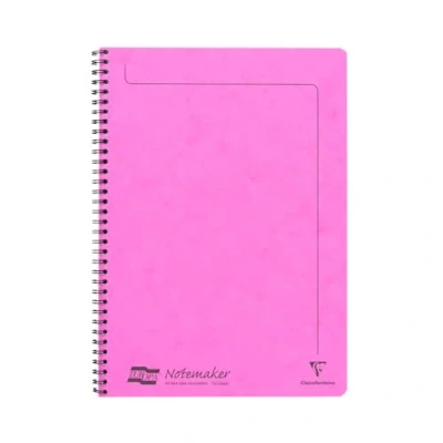 Image of Clairefontaine Ref 3084Z Europa Notemaker Sidebound Notebook (120 Pages) A4 Size, 90gsm Brushed Vellum Paper, Micro Perforated Sheets, Lined Rulings Pink