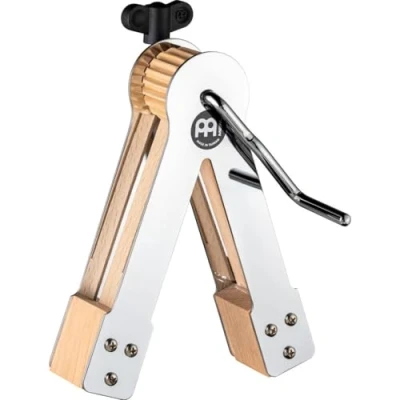 Image of Meinl Percussion Orchestra Ratchet instrument Hand cranked With Holder Musical Steel / Pine, Chrome plated Natural (TMOR)