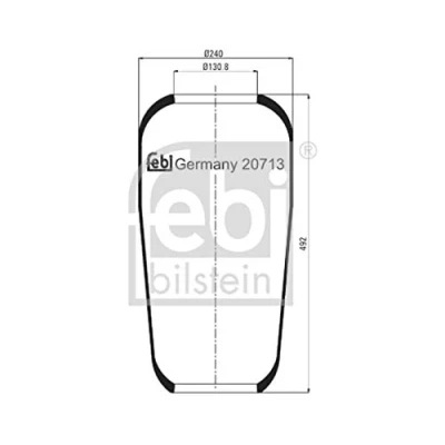 Image of 1590136, 1622116, 6797169 Boot, air suspension FEBI BILSTEIN 20713 Rear Axle