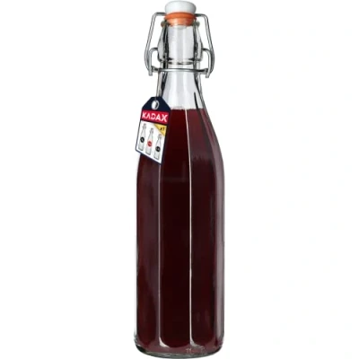 Image of KADAX Flip Top Bottle, Glass Flask with Rubber Cork, Beer Container, Fermentation Swing for Kombucha, Water, Carbonated Drinks (750ml, 1 piece)