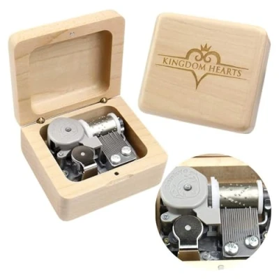 Image of Sinzyo Kingdom Hearts Music Box Vintage Musical Boxs Gift For Birthday Valentine&#039;s Day Christmas Day(Maple Wooden Box)