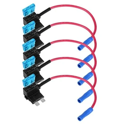 Image of Car Add a circuit fuse tap adapter Set, 15A Blade &amp; Holder (Standard) zekering mini