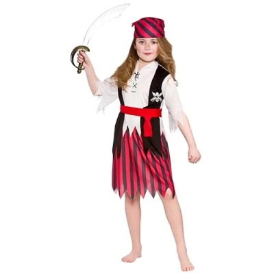 Image of Wicked Costumes Girls Shipwreck Pirate Fancy Dress Costume Small (3 4 Years)