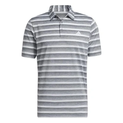 Image of adidas Golf Polo shirt Grey three white, Men&#039;s, Size: Small, white