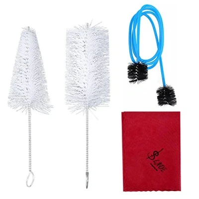 Image of Dilwe Trumpet Cleaning Kit, Mouthpiece Brush Valve Flexible Cloth Tool Set Instrument Maintenance Accessories
