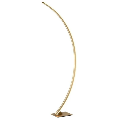 Image of Arcus Floor Lamps Arc Lamps, Brushed Gold
