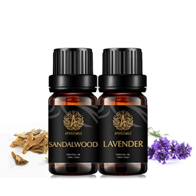 Image of Aromatherapy Lavender Essential Oils Sandalwood Set, 100% Pure Scented 2x10ml Therapeutic Grade Fragrance Kit for Diffuser, Humidifier