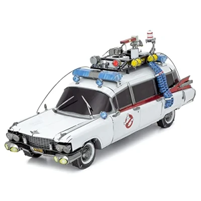Image of Metal Earth 3D Puzzle Car Ecto 1 Ghostbusters Building Moderate Level 16 x 5 6 cm