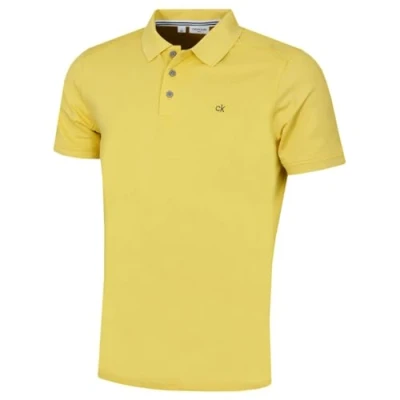 Image of Calvin Klein Mens Campus Polo Shirt Lemon XL