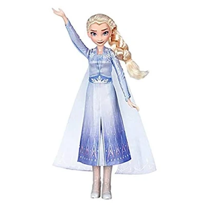 Image of Disney Frozen Singing Elsa Fashion Doll with Music Wearing Blue Dress Inspired by The 2 Movie, Toy for Kids 3 Years &amp; Up