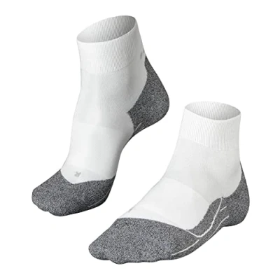 Image of FALKE Men&#039;s RU4 Light Performance Short M SSO Lyocell Functional Yarn Anti Blister 1 Pair Running Socks, White (White Mix 2020), 11 12.5