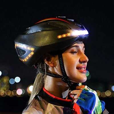 Image of WBTY Smart Bike Helmet with Wireless Handlebar Remote ControlUSB Chargeable Night Cycling Safe Turning Light LED Control
