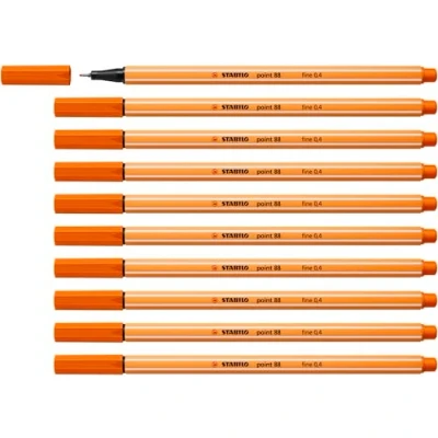 Image of Fineliner STABILO point 88 Pack of 10 Pale Vermillion