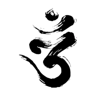 Image of Om Symbol Wall Decals Meditation Sticker Yoga Studio Decor Vinyl Home Bedroom Decoration Art Mural Small 31x42cm