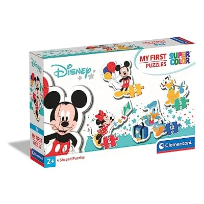 Image of Clementoni 20819 My First puzzle Disney Mickey Mouse 3 6 9 12 pieces Made in Italy jigsaw children age 2+