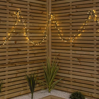 Image of 7.5m 300 LED Multi Action Christmas Fairy Cap String Lights with Timer in Warm White