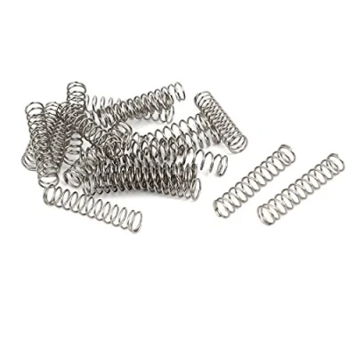Image of sourcingmap Compression Spring,304 Stainless Steel,5mm OD,0.5mm Wire Size,25mm Free Length,Silver Tone,20Pcs