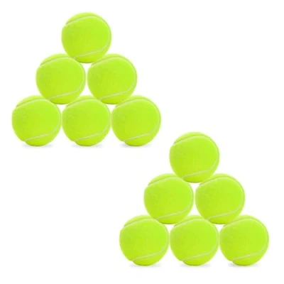 Image of ACCURATE Durable Sport Play Tennis Cricket Dog Toy Ball with Mesh Carrying Bag, Sturdy &amp; Durable, Great For Lessons, Practice, Throwing Machines Adults Children Exercise Pets (12 PK)