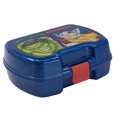 Image of Stor 74189 SANDWICHERA Snack Avengers Invincible Force Lunch Box, Plastic
