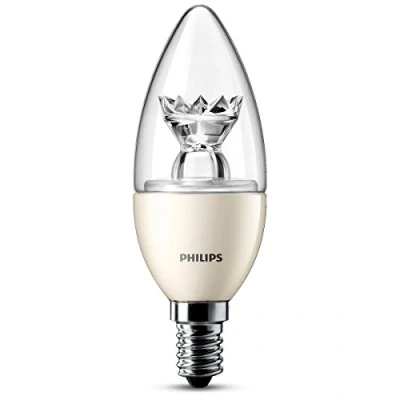 Image of Philips E14 Candle LED Small Edison Screw Light Bulb (1 x 3.5 W) Warm White
