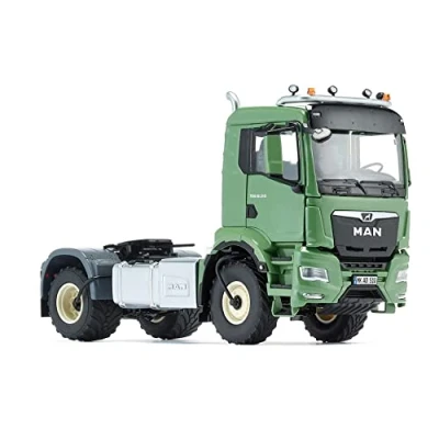 Image of WIKING 077650 MAN TGS 18.510 4x4 BL 2 Axel Tractor, Model Truck, 1:32, Metal/Plastic, For Ages 14+, Multiple Features, Incl. Tyre Pressure Control System, Swivelling Radiator Grille, Green Ackerdiesel