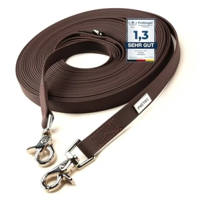 Image of PetTec Dog Leash * 2m / 5.5ft &amp; 10m 33ft* Slim Edition, Comfortable to Handle, Tear Resistant, Strong Trioflex Material, Weatherproof, Robust Lead Line for Dogs Up 50kg