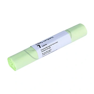 Image of The Caddy Company 7 Litre (7L) Compostable Bin Liners, 25 Bags (1 Roll)