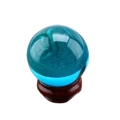 Image of Crystal Sphere Stand, Quartz Healing Ball Spheres and Orbs 40mm with Stand Asian Rare Natural Royal Blue