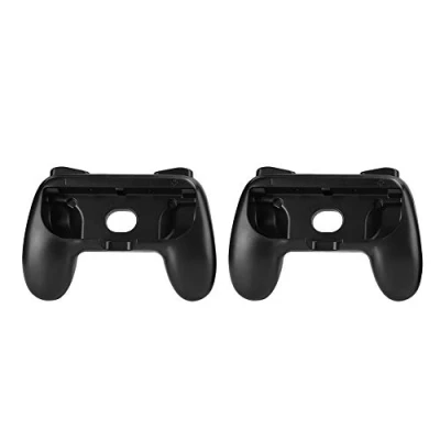 Image of ASHATA Hand Grip Case,Ergonomic Games Handle Grips Case ABS Antiwear Controller Protective Cover Fit for Nintendo Switch JoyCon,Universal Game Case(black)