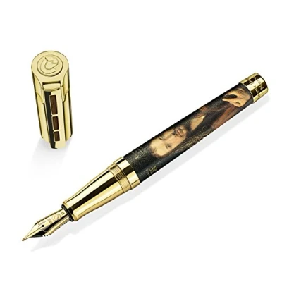 Image of J.S. Staedtler Albertus Durerus Noricus Fountain Pen, Gold Plated, handpolished 18 kt Nib, M, 9PT1ADNM