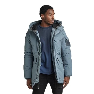 Image of G STAR RAW Men&#039;s Vodan Padded Hooded Parka Jackets, Grey (axis D22713 D419 5781), XL