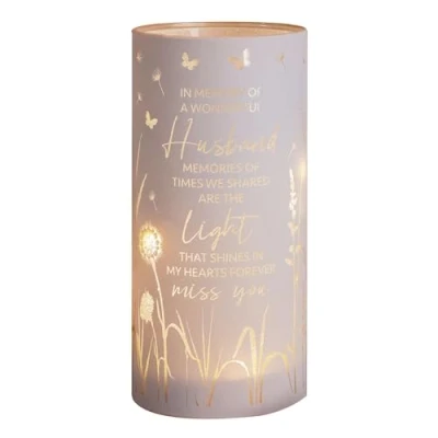 Image of Widdop Thoughts of You LED Memorial Tube Light Husband Commemorative Present Memory Sentimental Message