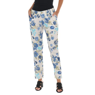 Image of Met Womens Trousers Poldey Sky Blue Cotton Size 26 (Waist)