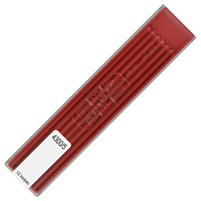 Image of KOH I NOOR Coloured Leads for 2mm Diameter 120mm Mechanical Pencil Red set of 2