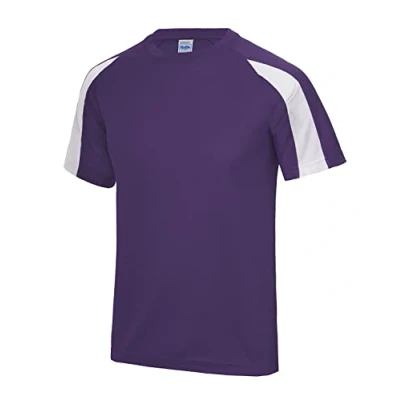 Image of AWDis Contrast Cool T Purple/Arctic White