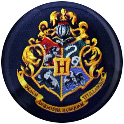 Image of Harry Potter Hogwarts Official School Crest Button Badge Pin